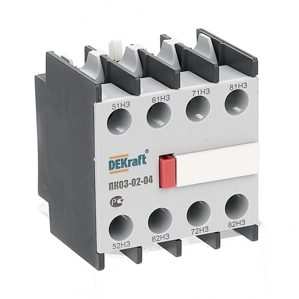 Приставка контактная лицевой установки DEKraft для КМ-103 ПК-03-02-04 4НЗ