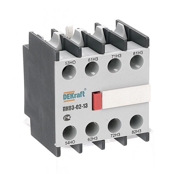 Приставка контактная лицевой установки DEKraft для КМ-103 ПК-03-02-13 1НО+3НЗ