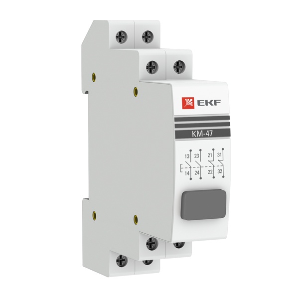 Кнопка модульная EKF КМ-47 (серая)