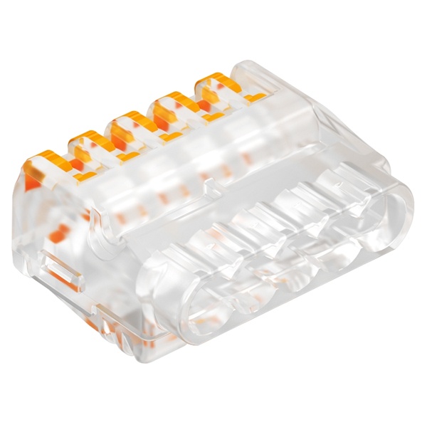 Клемма универсальная OBO Bettermann 5x2,5 мм пружинная c зажимом прозрачная