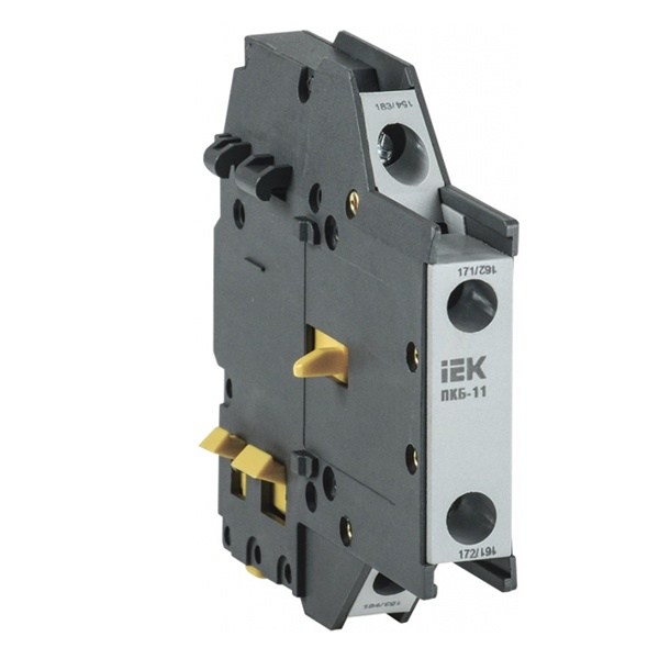 Приставка ИЭК ПКБ-11 дополнительные контакты боковые 1Н.З+1Н.О