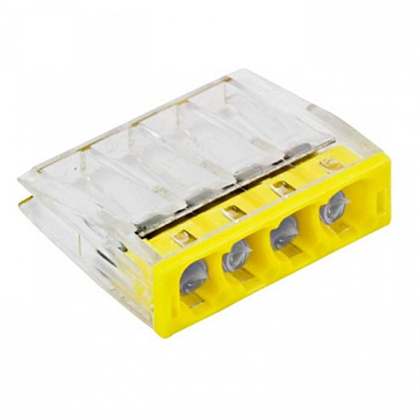 Клемма строительно-монтажная EKF 4 х (0,5-2.5) СМК 2273-244 с пастой [уп. 100шт]