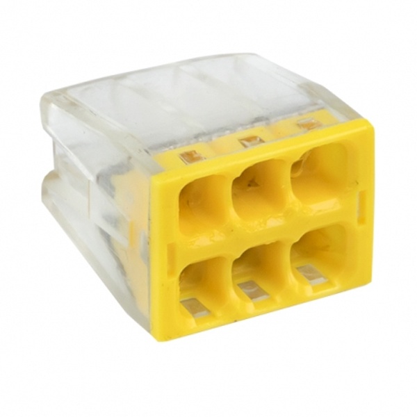 Клемма строительно-монтажная EKF 6 х (0,5-2.5) СМК 2273-246 с пастой [уп. 50шт]