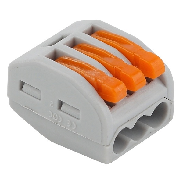 Клемма монтажная ЭРА 3 х (0.08-2.5) СМК серия 413 с рычагом NO-222-16 [уп. 100шт]