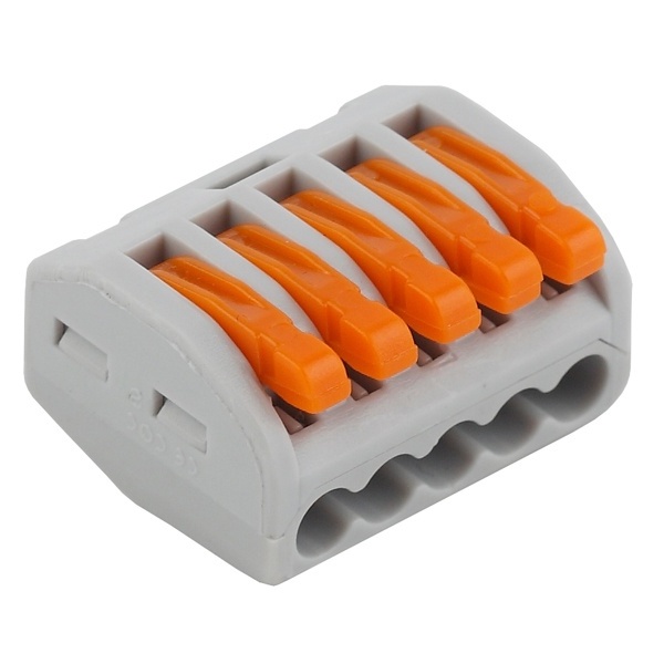 Клемма монтажная ЭРА 5 х (0.08-2.5) СМК серия 415 с рычагом NO-222-17 [уп. 100шт]