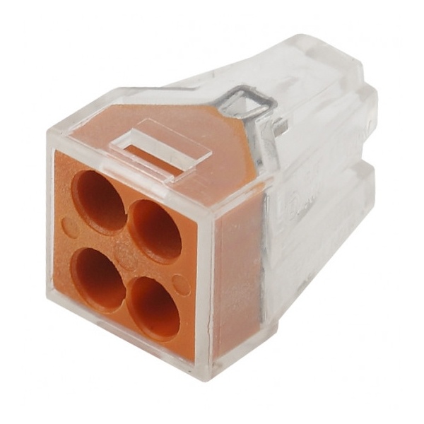 Клемма монтажная ЭРА 4 х (1.0-2.5) СМК серия 104 NO-222-19 [уп. 100шт]