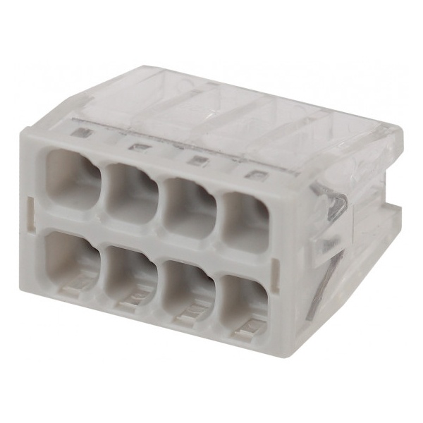 Клемма монтажная ЭРА 8 х (0,5-2,5) СМК серия 208 компактная NO-224-27 [уп. 50шт]