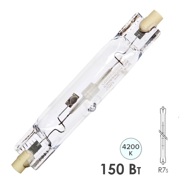 Лампа металлогалогенная Tungsram CMH 150W TD UVC 942 RX7s-24 13700lm d27x135mm (МГЛ)