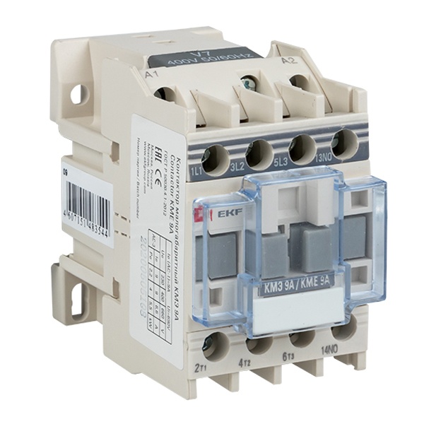 Контактор малогабаритный EKF PROxima КМЭ 3P 9А 380В 1NO