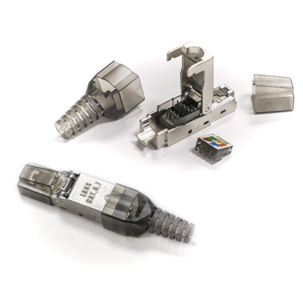 Джек компьютерный разъём многоразовый Lans RJ45 MS6/7F Cat. 6-6A и 7A