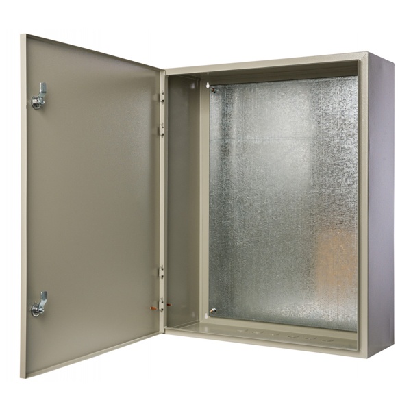 Корпус металлический навесной с монтажной панелью DEKraft ЩРНМ-4 800х650х250 IP31 RAL7032