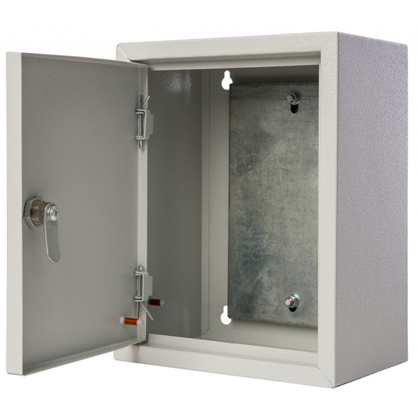 Корпус металлический навесной с монтажной панелью DEKraft ЩМП-00 270х210х140 IP31 RAL7032