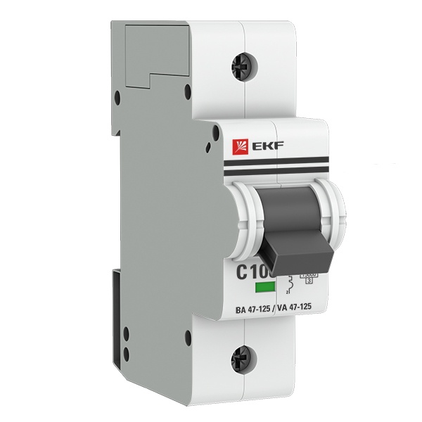 Автоматический выключатель EKF PROxima ВА 47-125 1P 100А (C) 15кА (автомат электрический)
