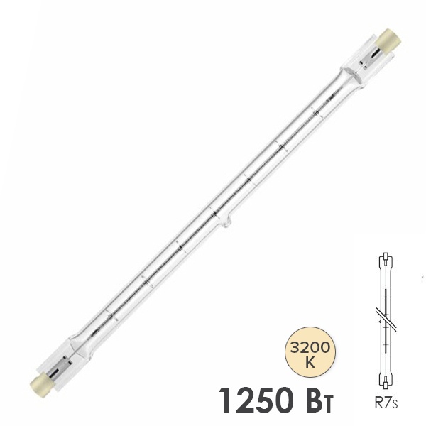 Лампа специальная галогенная Osram 64751 P2/12 1250W 3200K 230V R7S-15 200h 33500lm (PHILIPS 6358R)