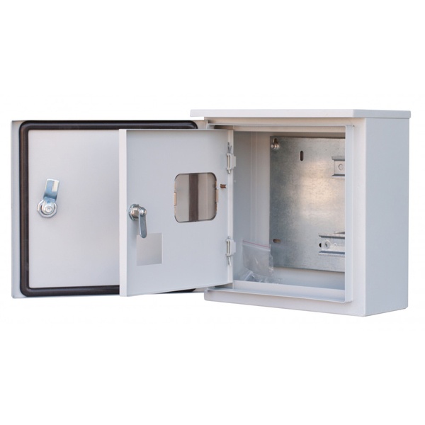 Корпус учетно-распределительный металлический навесной DEKraft 2 двери 300х310х150, 1ф, 7м IP54