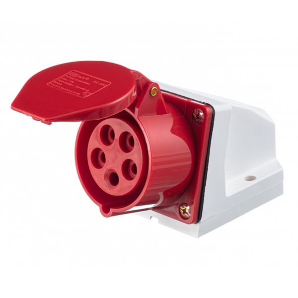 Розетка стационарная DEKraft 115 3Р+РЕ+N 16А 380В IP44 РС-102-5-16