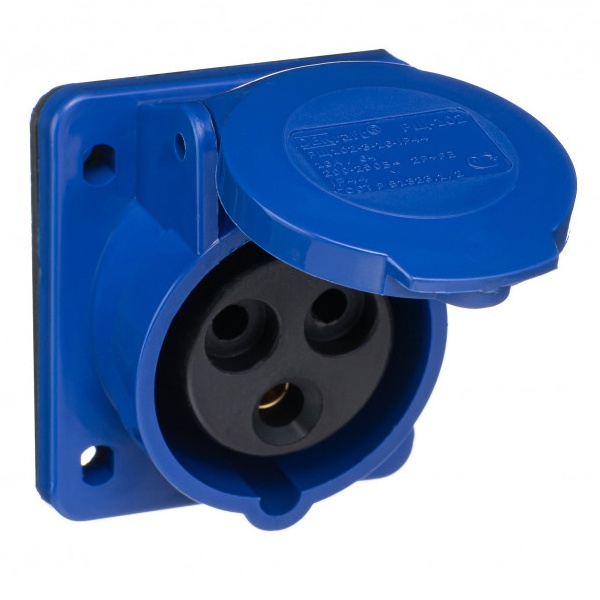 Розетка для скрытой проводки DEKraft 423 2Р+РЕ 32А 220В IP44 РЩ-102-3-32