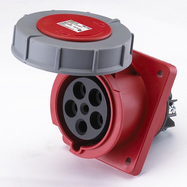 Розетка для скрытой проводки DEKraft 434 3Р+РЕ 63А 380В IP67 РЩ102-4-63