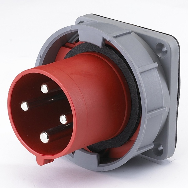 Вилка для скрытой проводки DEKraft 634 3Р+РЕ 63А 380В IP67 ВЩ-102-4-63