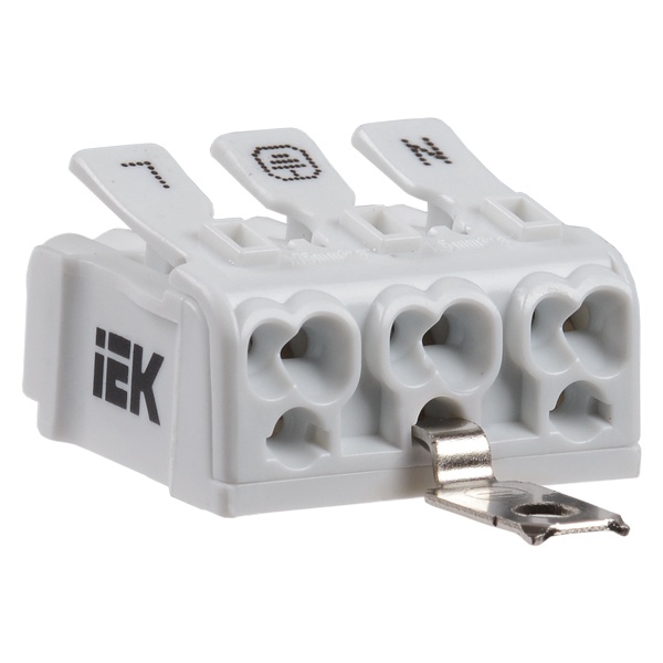 Клемма пружинная ИЭК соединительная КСПз3-L+N+PE х (0,5-2,5) [уп. 150шт]