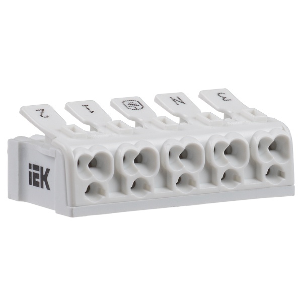 Клемма пружинная ИЭК соединительная КСП5-3L+N+PE х (0,5-2,5) [уп. 100шт]