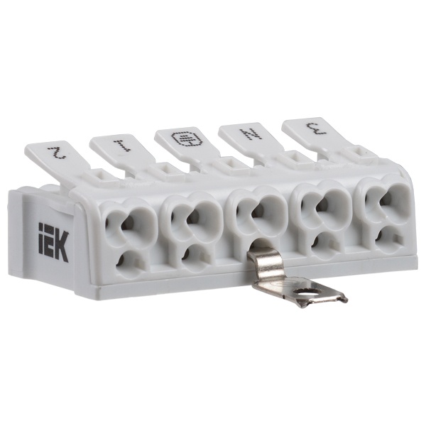 Клемма пружинная ИЭК соединительная КСПз5-3L+N+PE х (0,5-2,5) [уп. 100шт]