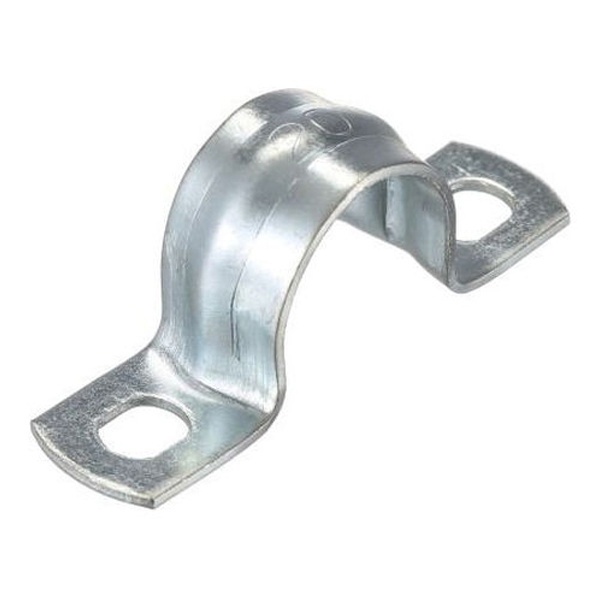 Скоба оцинкованная Экопласт двухлапковая для трубы 35 мм [упак.100шт]