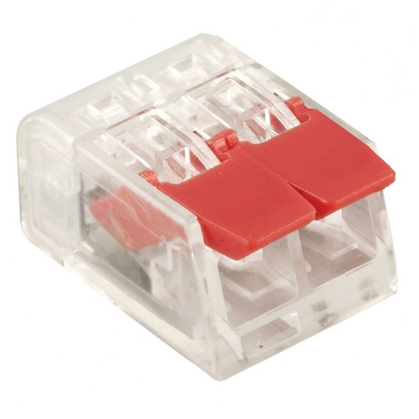 Клемма Stekker 2 х (0,14/0,2-4) монтажная компактная LD221-412 [уп. 100шт]