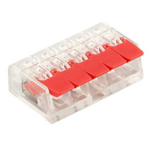 Клемма Stekker 5 х (0,14/0,2-4) монтажная компактная LD221-415 [уп. 50шт]