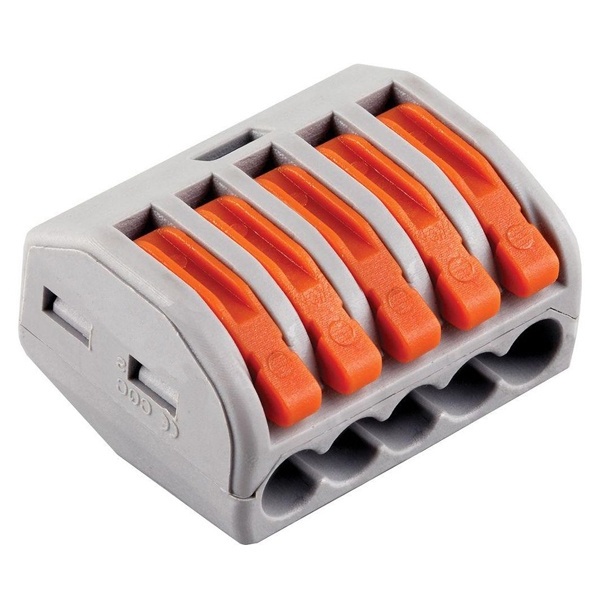 Клемма Stekker 5 х (0,08-2,5/4) монтажная LD222-415 [уп. 40шт]