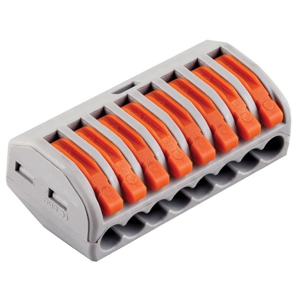 Клемма Stekker 8 х (0,08-2,5/4) монтажная LD222-418 [уп. 25шт]