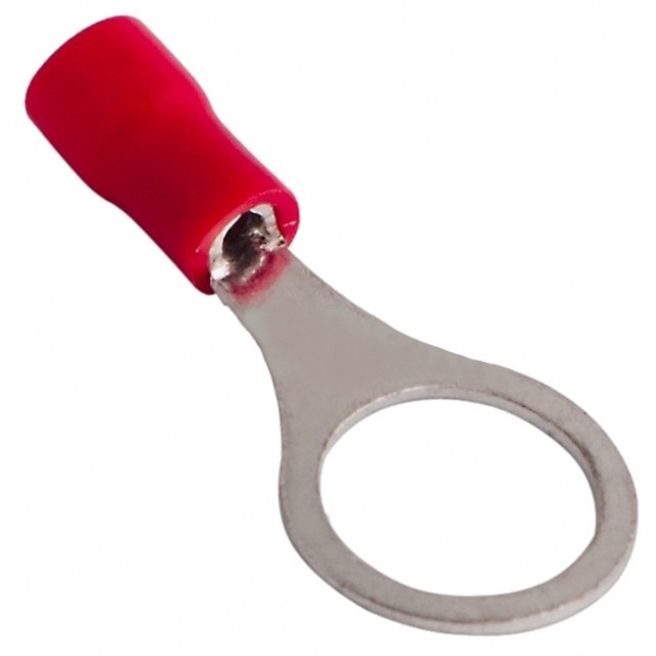 Наконечник кольцевой Rexant изолированный d10.5мм 0.5-1.5мм (НКи 1.5-10) красный