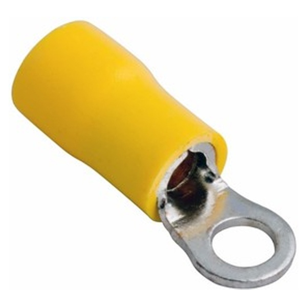 Наконечник кольцевой Rexant изолированный d4.3мм 4-6мм (НКи 6.0-4/НКи5,5-4) желтый