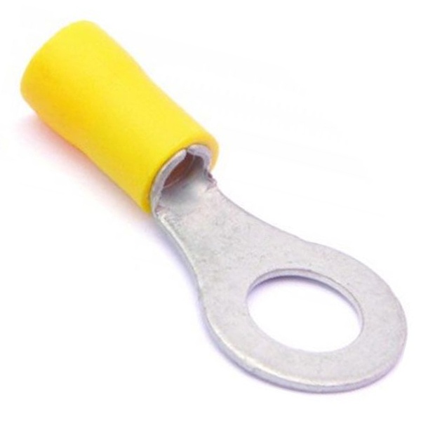 Наконечник кольцевой Rexant изолированный d6.5мм 4-6мм (НКи 6.0-6/НКи5,5-6) желтый