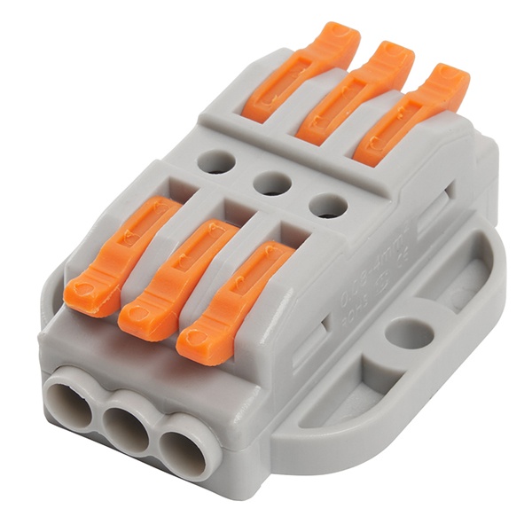 Клемма Stekker 3 х (0,08 - 2,5/4) монтажная для фазных проводников LD222-430 [уп. 40шт]