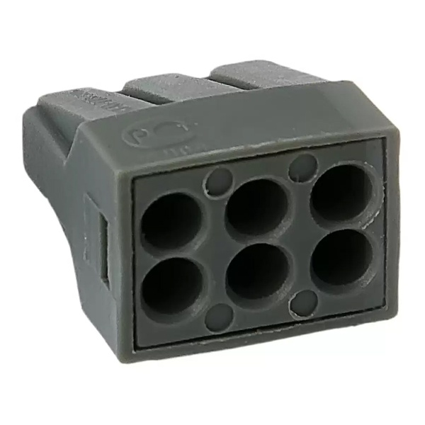 Клемма-экспресс Rexant 6 х 2,5 с пастой 773-306 серая [уп. 50шт]