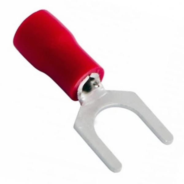 Наконечник вилочный Rexant изолированный d6.5мм 0.5-1.5мм (НВи 1.5-6) красный