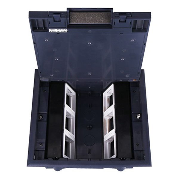 Лючок в пол Donel 12 модулей 22,5х45мм вертикальная установка, крышка ABS + сталь