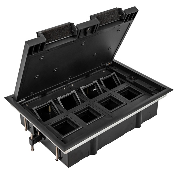 Лючок в пол Donel 16 модулей 22,5х45мм, крышка ABS + сталь