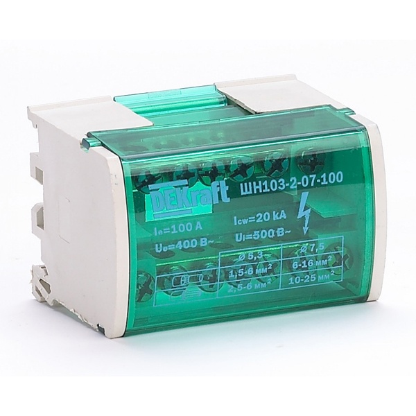 Кросс-модуль на DIN-рейку DEKraft 2х7 групп, 100А ШН-103