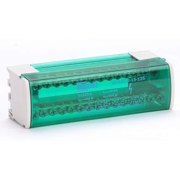 Кросс-модуль на DIN-рейку DEKraft 2х15 групп, 125А ШН-103