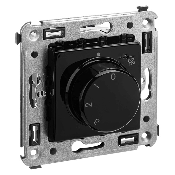 Механизм управления вентиляторами в стену DKC Avantii, черный квадрат