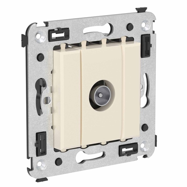 Розетка TV DKC Avanti оконечная в стену, ванильная дымка