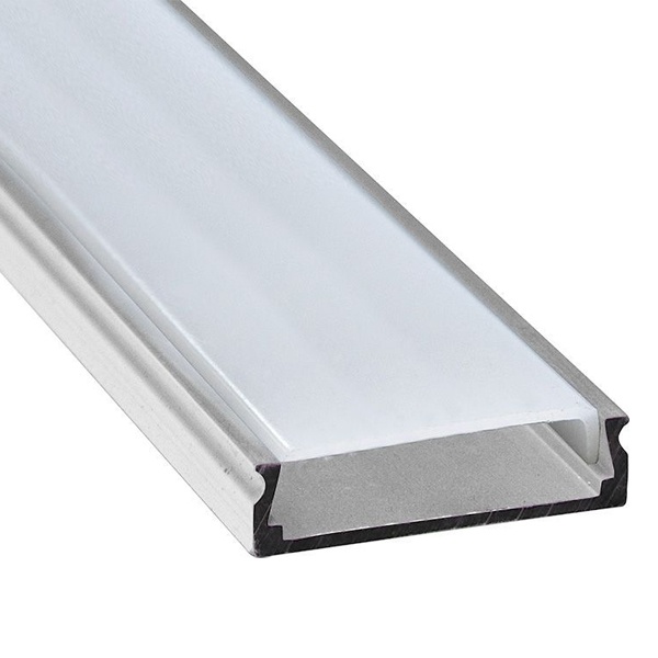 Профиль для светодиодной ленты LED CAB263 накладной 23,8х6мм (20мм) алюминиевый 2 метра