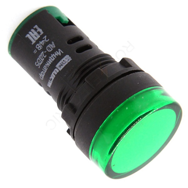 Лампа TDM AD-22DS(LED)матрица d22мм зеленый 24В AC/DC