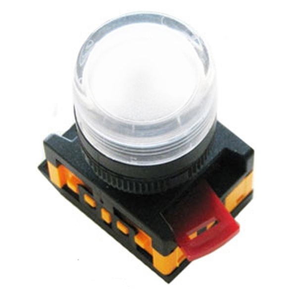 Лампа Generica AL-22TE сигнальная d22мм белый неон/240В цилиндр