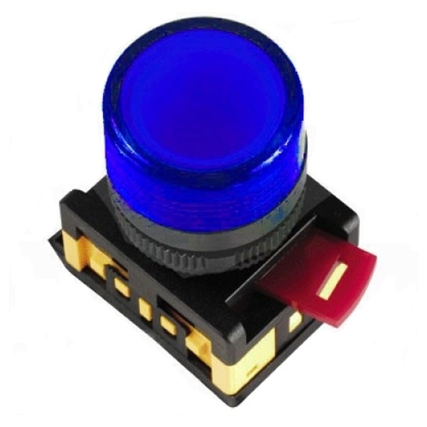Лампа Generica AL-22TE сигнальная d22мм синий неон/240В цилиндр