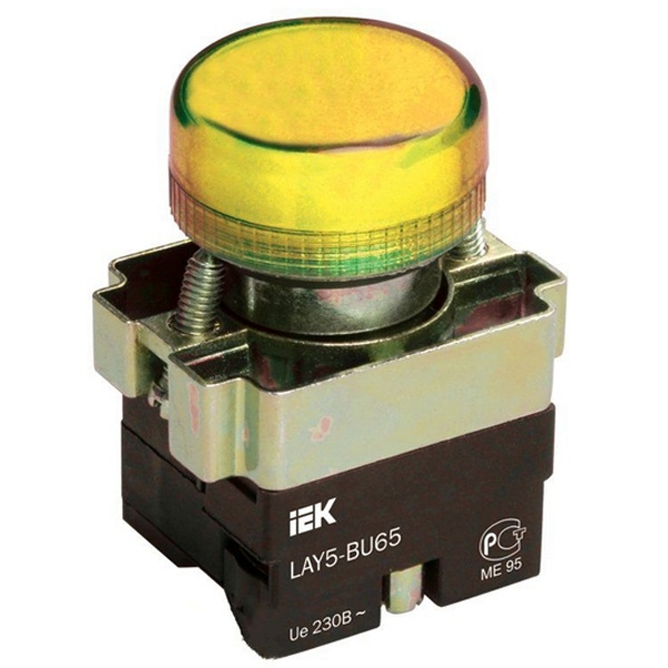 Индикатор ИЭК LAY5-BU65 желтого цвета d22мм
