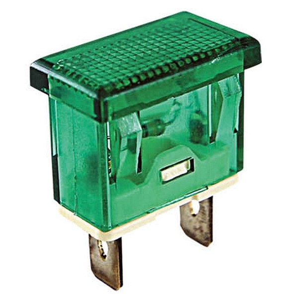 Лампа сигнальная TDM YL238-01 зеленая неон 14,8х26мм