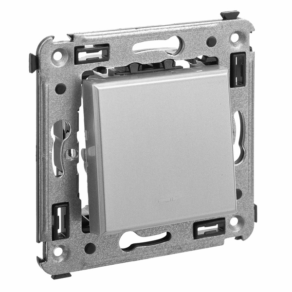 Кнопка одноклавишная в стену DKC Avanti, закаленная сталь